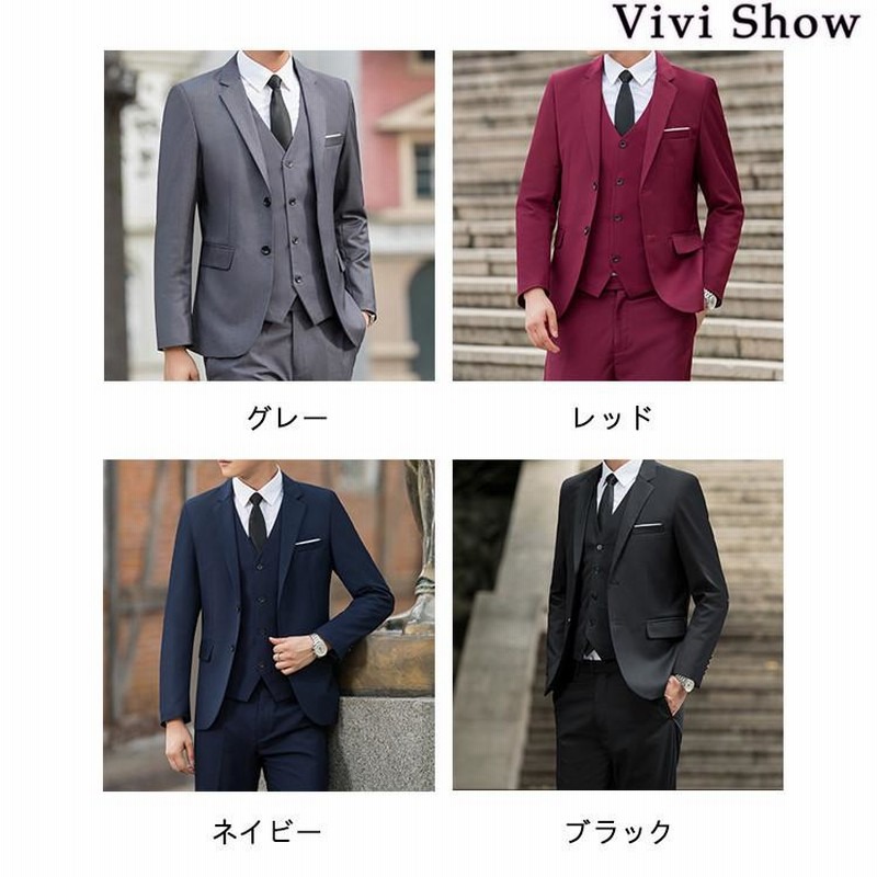 ビジネス 黒 ストライプ スリーピース AB6 585404 メンズスーツ L