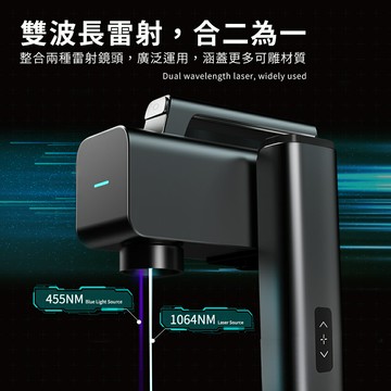 【涉谷數位】萬雕王 一機雙雕 雙雷射自動對焦雕刻機 雙雷射 雷雕機 雕刻金屬 硬材質 木材 激光 禮品刻印