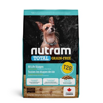 即期出清《非寵不可》Nutram紐頓  無穀全能犬飼料5.4kg  T28 全齡犬 小顆粒 狗飼料 鮭魚 鱒魚