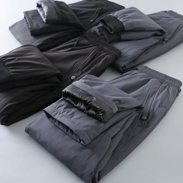 一條可過冬冬季男士高密度防風防水90白鴨絨蓬松保暖松緊腰羽絨褲