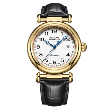 epos 愛寶時 3430.130.22.30.25FB 經典復刻風格機械腕錶/白面 42mm｜樂天全館特惠中★指定刷卡回饋10%