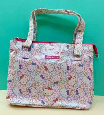 【震撼精品百貨】Hello Kitty 凱蒂貓 三麗鷗 HELLO KITTY側背防水提袋-彩緞#13054 震撼日式精品百貨