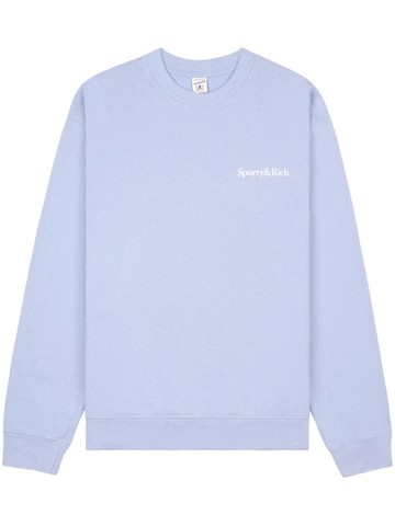Sporty & Rich - Health is Wealth cotton sweatshirt - unisex - Cotton - S - Blue