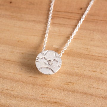 貓咪小銀球項鍊