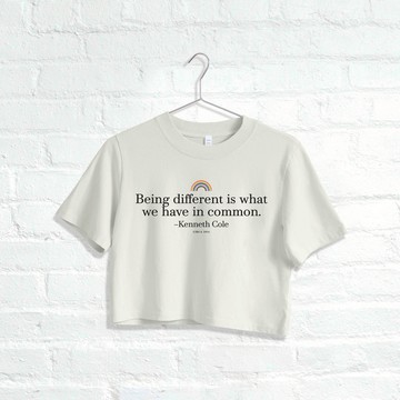 Kenneth Cole | Women's Different Cropped Tee in Faced Bone