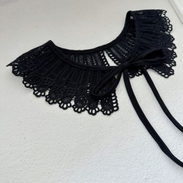 [巴黎精品] 現貨+預購 假領子襯衫領片-綁帶小披肩刺繡蕾絲女裝配件2色a1gg57