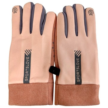 SPORT LOVE 騎車手套 保暖 防滑 彈性佳  均碼  粉色