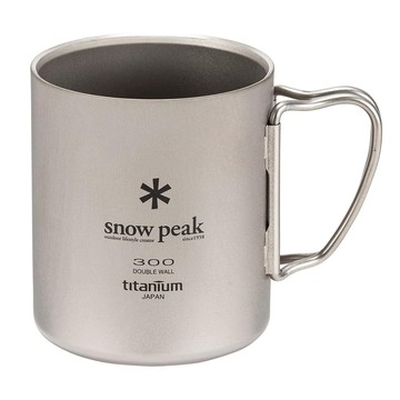 snow peak 雪諾必克 SP鈦金屬雙層杯300折疊把 84g  銀色  1個
