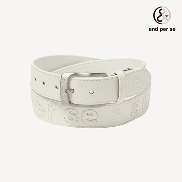 【and per se】男款白色經典腰帶可自由裁剪尺寸男皮帶 DGU0J740