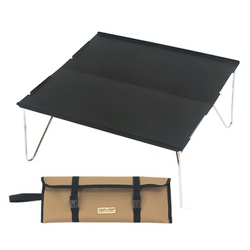 TOP&TOP 超輕量鋁合金迷你拼接桌 航空級鋁合金桌面 耐腐蝕抗氧化 承重佳  展開尺寸36 x 25 x 10cm 收納尺寸40 x 14 x 2cm  黑色