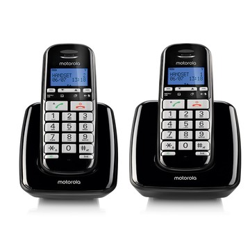 Motorola 大字鍵DECT無線雙機 S3002 黑 現貨 廠商直送