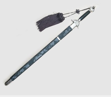 太極劍 黑色太極劍武術訓練表演劍軟劍響劍半硬劍成人兒童花劍未開刃 【CM6477】