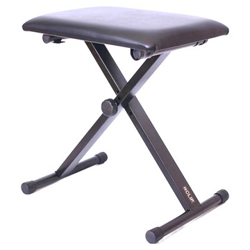 iCLIP 三段式調整電子琴椅 可摺疊設計方便攜帶 柔軟皮革 久坐舒適 防滑耐用  黑色  1個