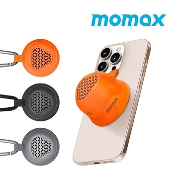 Momax 摩米士 1-Vibe Go 磁吸外掛音箱  IK07抗震、IPX6防水黑色