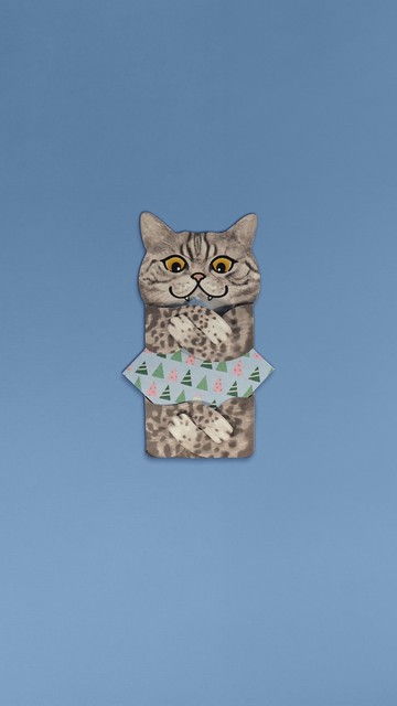 Meowmentos PawMark 心意咭 - Spotted Tabby Cat (藍色) #6