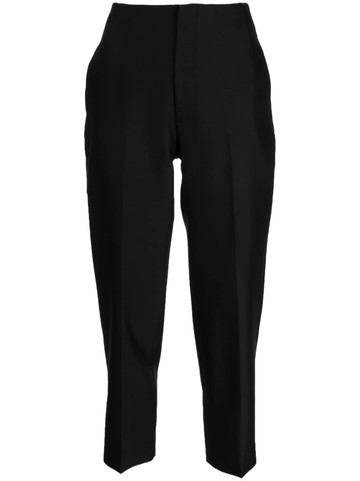 JNBY - wool-silk cropped trousers - women - Wool/Mulberry Silk - L - Black