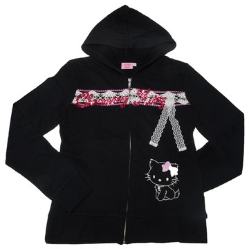 日本進口HELLO KITTY凱蒂貓寵物貓連帽休閒外套 504017(平輸品)【小品館】