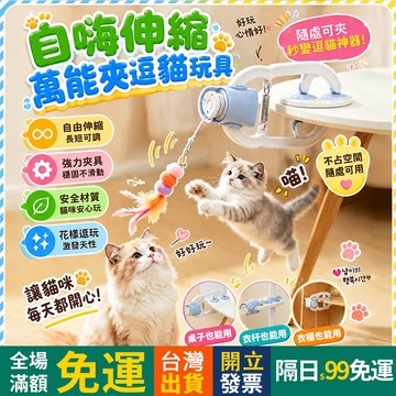 贈貓薄荷✨自動伸縮 逗貓玩具 夾門悠悠球 電動悠悠球 隨機升降 貓玩具 貓咪玩具 逗貓神器 貓咪自嗨神器 逗貓 寵物玩具
