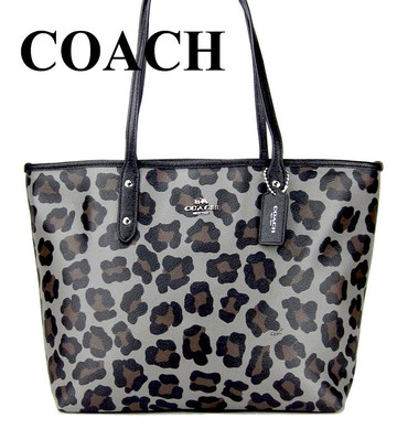 美國COACH 都會時尚豹紋印花托特包 /女包 / COACH包 / 包包專櫃品牌 / outlet / 產品編號F36883  【momi宅便舖】