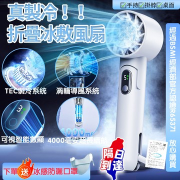 隔日達🚀❄️送冰感口罩❄️ 冰敷+5檔 半導體製冷風扇 手持風扇 小風扇 USB小風扇 製冷風扇 掛脖風扇 冰敷風扇