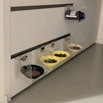 臺灣/✨透明懸浮貓碗架ina風墻上收納托盤高級感手工DIY創意寵物用品碗架