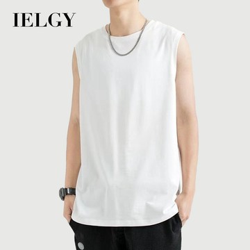 IELGY 男士背心夏季百搭無袖跑步健身男士內穿打底衫