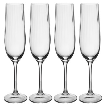 MIKASA Treviso 水晶玻璃香檳杯 豎紋  4個  190ml