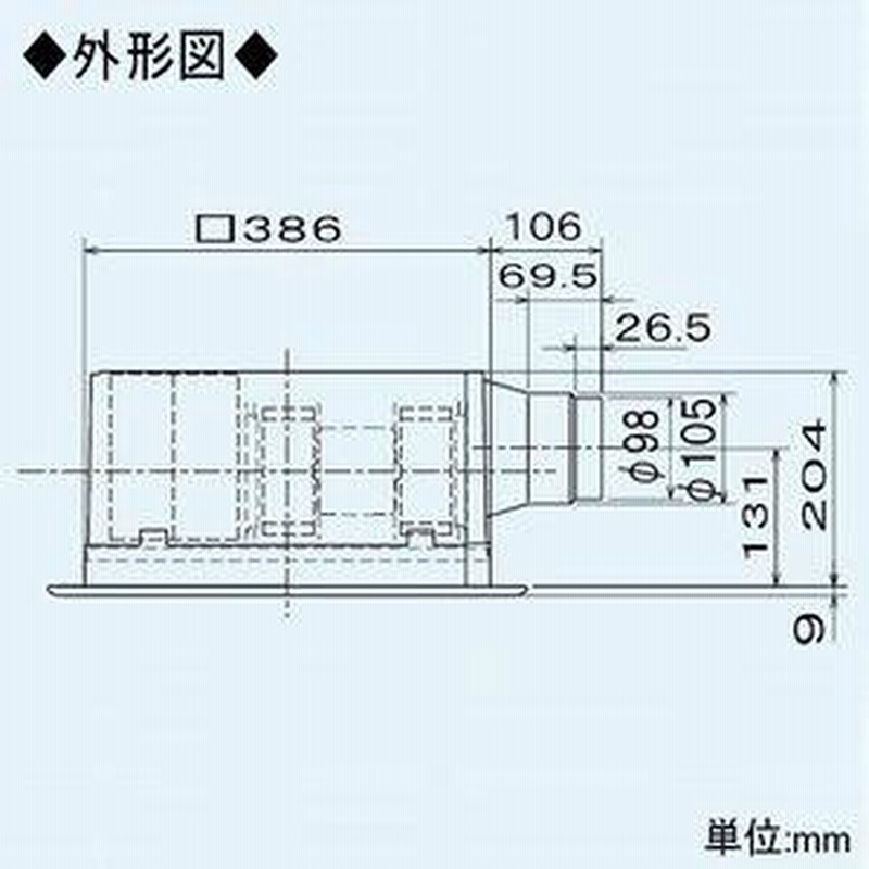 三菱 ダクト用ロスナイ 天井埋込形 100m3/hタイプ 居間・事務所 三菱 ダクト用ロスナイ 天井埋込形 100m3/hタイプ 居間・事務所