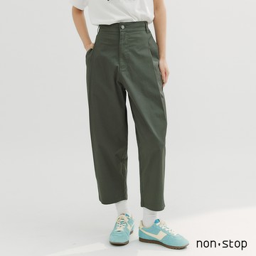 non-stop 休閒日常高腰繭型長褲-2色