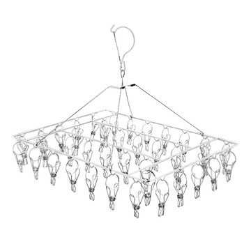 不銹鋼加厚多夾掛襪子室外家用嬰兒多功能宿舍陽臺防風晾曬內衣架