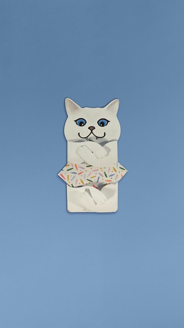 Meowmentos PawMark 心意咭 - White Cat (白色) #23