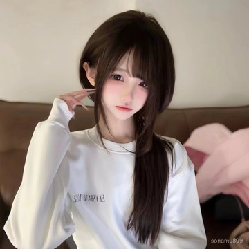 髮飾館🥇蘿莉長髮假頭套女可愛空氣劉海自然二次元長直髮減齡萌妹整頂髮套自然 逼真 造型裝扮 修飾臉型 新款 增加髮量