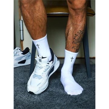 3雙裝巖也男士純棉十字中筒襪子男長襪嘻哈街頭夏季吸汗透氣UNMAD