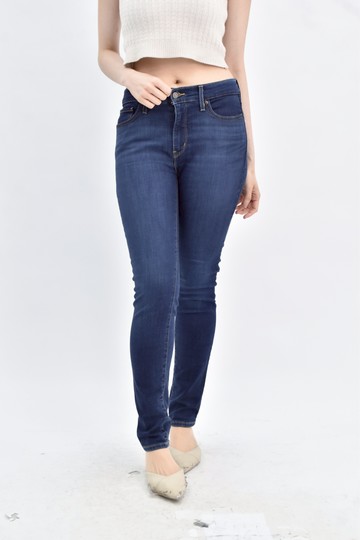 (L) levis 牛仔緊身藍色長褲