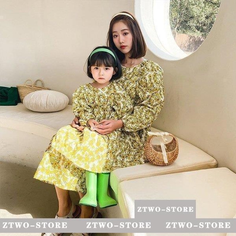 monbebeモンベベ韓国親子ワンピースセットママおそろい 親子ペア