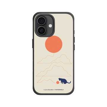 iPhone 16 SolidX 黑 - ilovedoodle (Lim Heng Swee) - Cat Landscape - Hairball 貓咪貓球