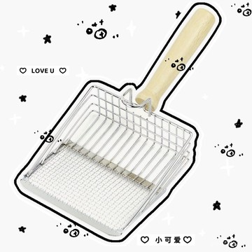 😄桃園上新😄【迴頭客1145人】金屬貓砂剷六代大號細孔二閤一孔貓屎剷礦砂貓咪專用剷子非不銹鋼 78FL
