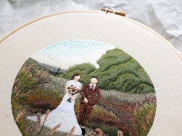 專屬訂製 - 8吋寫實全景刺繡畫 NO.97