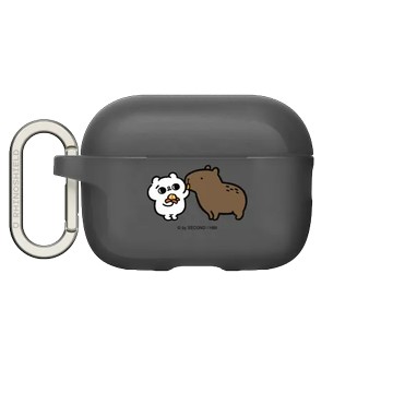 AirPods Pro 2 AirPods Case 黑 - 爽爽貓 Song Song Meow By SECOND - 爽爽貓與水豚