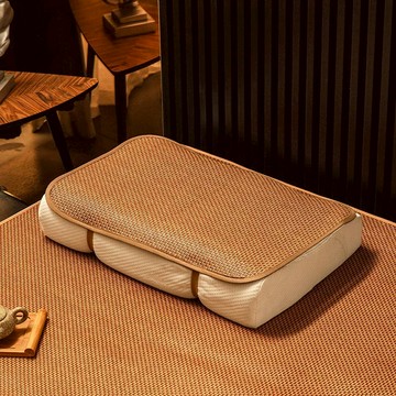 藤席枕片夏季涼席1只2只成人枕套單人枕席非冰絲枕頭套夏天涼爽284LPS 快速寄出