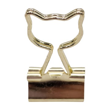 JDS 貓咪臉臉長尾夾 文件夾 金屬材質  2 x 0.7 x 4cm  20個  1組