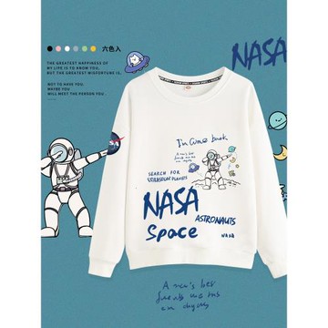 nasa太空人宇航員兒童衛衣男童女童秋裝衣服潮牌洋氣外套韓版白色
