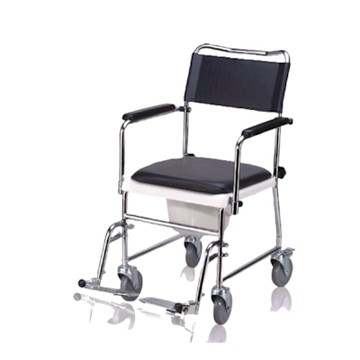 【便盆椅】康復醫療 歐式便盆椅附輪款 歐式便盆椅、附輪馬桶椅、電鍍便器椅、免安裝、折腳便椅、老人如廁椅、看護便椅、活動便盆椅、室內便椅、康復醫療