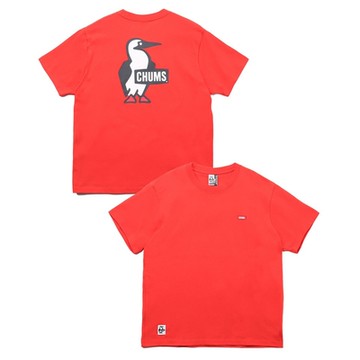 CHUMS Booby Logo T-Shirt短袖上衣-紅色-CH012279R001