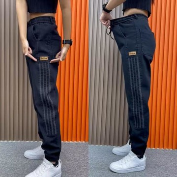男士休閑牛仔褲百搭運動束腳褲耐磨勞保服工作褲工地耐臟干活褲子