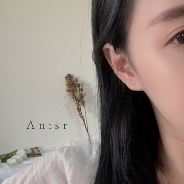 An:sr—「925 純銀 耳夾」不用穿耳洞 想戴哪就戴哪 可調節 百搭 耳飾 圈圈耳環 耳夾A0056