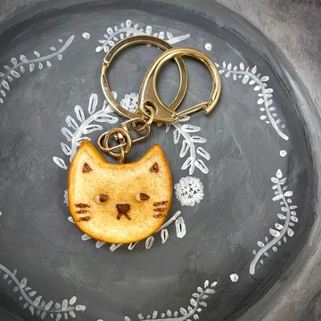 烤麵包系列_吐司貓吊飾