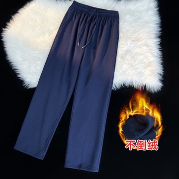 衛褲冬季純色加厚寬松休閑運動褲