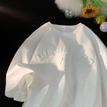 白色t恤男短袖夏季2024新款男裝衣服潮流百搭休閑體恤衫半袖上衣