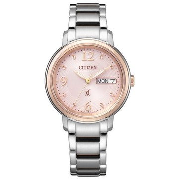 【CITIZEN 星辰】XC粉漾光動能七夕鋼帶錶32.5mm(EW2425-57W)